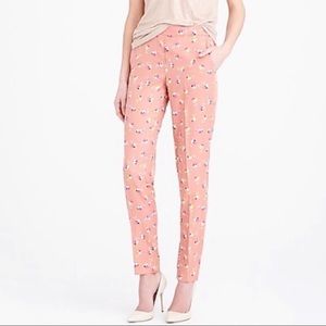 NWT J. Crew Falling Pansies Floral Pull on Pant